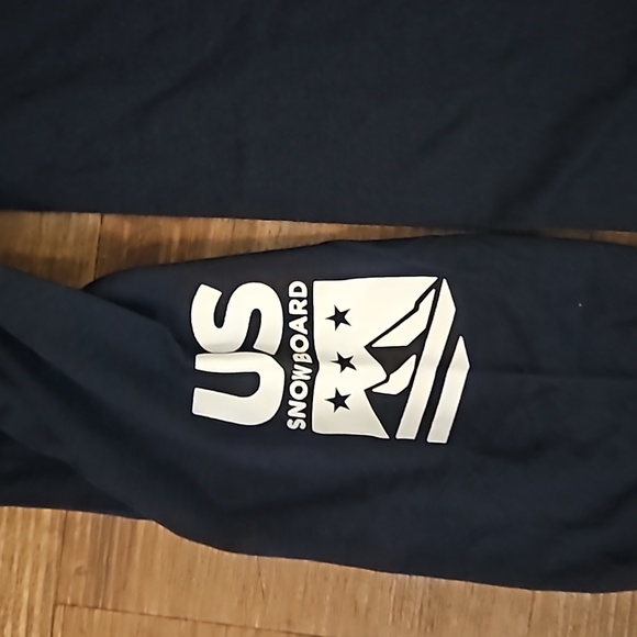 NWT Men's Volcom Long Sleeve "Olympic Snowboarding T-S". White/navy blue & Large - Picture 2 of 5